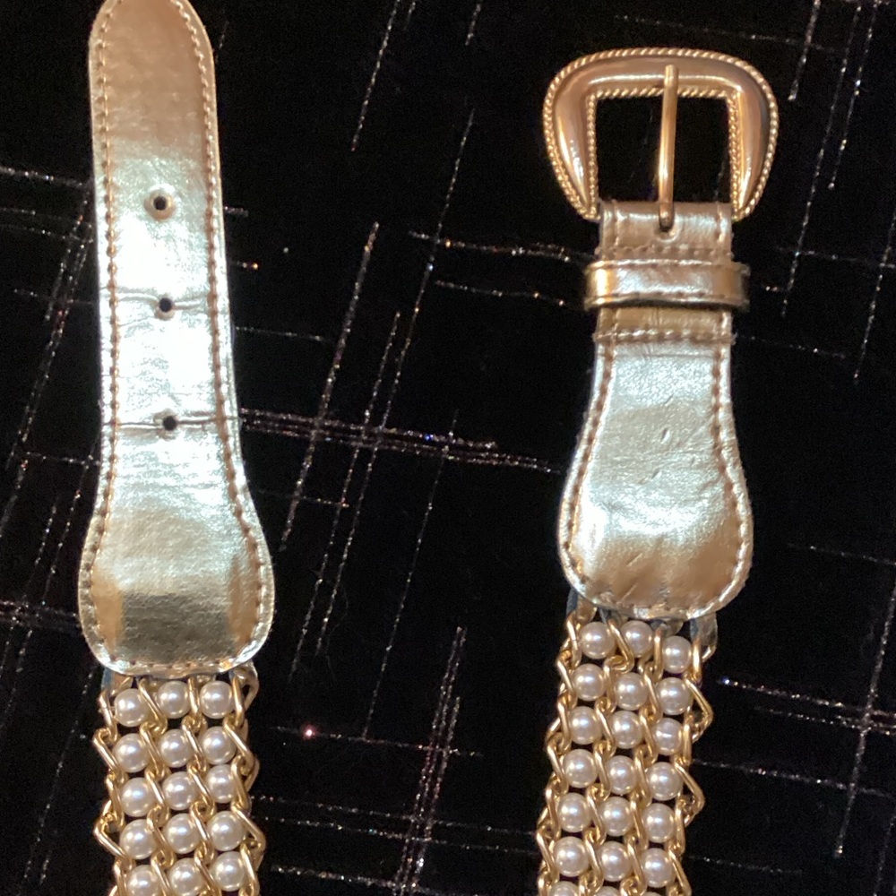 Gold and Pearl Women's Belt